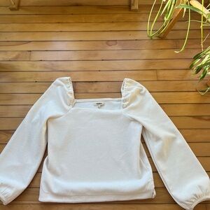 Madewell Square Neck Blouse - Cream